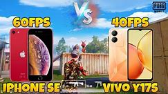 iPhone SE 2020 vs Vivo Y17S | 60 vs 40FPS | PUBG Mobile 1v1 TDM Gameplay | IOS WALA#pubgmobile #1v1