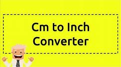 Cm to Inch Converter