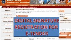 HOW TO ENROLL /REGISTER DIGITAL SIGNATURE (DSC) FOR E-TENDER