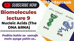 Nucleic Acids (DNA and RNA ) Elementary Idea