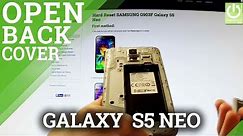 How to Remove the Battery in SAMSUNG G903F Galaxy S5 Neo - Open the Back Cover in SAMSUNG