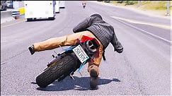 GTA 5 Crazy Motorcycle Crashes Episode 08 (Euphoria Physics Showcase)