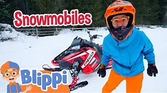 Blippi Explores A Snowmobiles | Vehicle Videos For Kids | Educational Videos For Toddlers