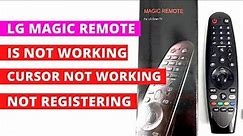 How to fix LG TV Magic Remote is Not Working / Not Registering / Won't Pairing / Cursor Not Working