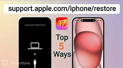 5 Easy Hacks Fix iPhone Stuck On support.apple.com/iphone/restore 2024 (iOS 17)