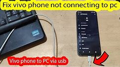 How to connect vivo phone to pc via usb