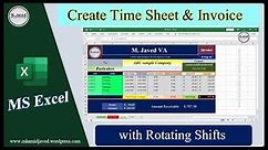 MS Excel | Create Simple Time Sheet and Invoice in MS Excel