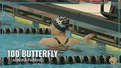 Annika Parkhe Touches Wall First in Women's 100 Butterfly | 2023 Speedo Winter Juniors West