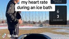 my heart rate during an ice bath according to @WHOOP | ice bath