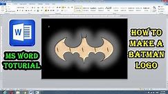 How to make a BatMan Logo in MS Word | BatMan Logo | MS Word Toturial | Waheed With Tech