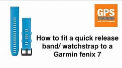 How to change a Garmin Fenix Watch Strap - quick release band