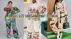 HOW TO MAKE A SHIRT AND PANT FOR A PLUS SIZE | PLUS SIZE TROUSER TUTORIAL | SIDE ELASTIC WAIST BAND