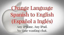How to Change Language Spanish (Espanol) to English on any iPhone & iPad (Changes App Language too)