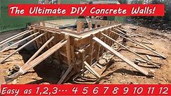 How to Build Homemade Plywood Concrete Wall Forms with Threaded rod Cross Ties. Footers and Walls