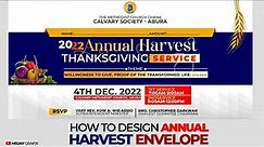 How to Design Annual Harvest Envelope DL SIZE || Photoshop Tutorials