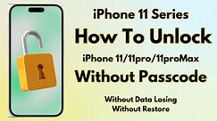 Unlock iPhone 11 Series Without Passcode | Without Data Losing | Without Computer
