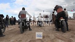 WATCH: Vintage cars and motorbikes go head-to-head in the Normandy Beach Race