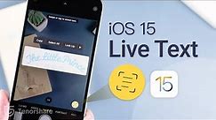 iOS 15 Live Text - How It Works on Your iPhone [Guide]