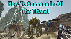 HOW TO SPAWN IN ALL THE TITANS USING ADMIN COMMANDS IN ARK EXTINCTION!!