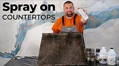 How to Epoxy Countertops with Backsplash and no Demolition