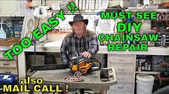 Poulan Pro Chainsaw Sitting Up No Start PP4218 Easy Repair also Mail Call at the End