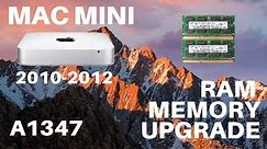 Mac Mini A1347 - Memory RAM Upgrade (2010-2012)