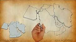 Draw Middle East map | Middle East map drawing | Middle east countries map