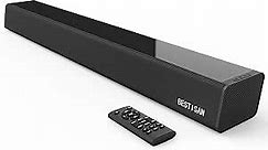 Bestisan Soundbar 28-Inch 80W with HDMI-ARC, Bluetooth 5.0, Optical Coaxial USB AUX Connection, 4 Speakers, 3 EQs, 110dB Surround Sound Bar Home Theater Audio Soundbar System for TV