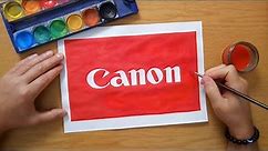 How to draw a Canon logo 2023 - キヤノンのロゴの描き方
