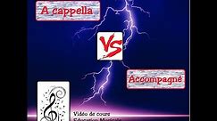 "A Cappella / Accompagné" - capsule vidéo éducation musicale - classe inversée