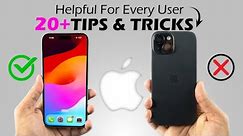 Top 20+ Secret Tips & Tricks For Pro iPhone User's || Must Try in 2024 !