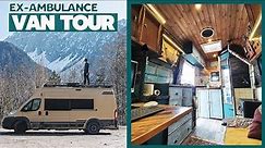ULTIMATE Off-grid AMBULANCE conversion with Rustic Style | VAN TOUR