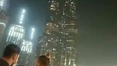 Burj Khalifa lighted with Nepal's flag