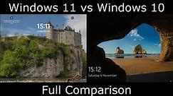 Windows 11 vs Windows 10 Features and Changes COMPARED Side by Side | Windows Full Comparison