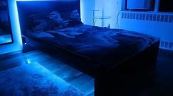 How To Install LED Strip Lights Under Bed Frame (Bedroom RGB lighting) DIY