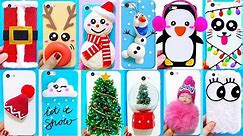 15 DIY CHRISTMAS PHONE CASES | Easy & Cute Phone Projects & iPhone Hacks