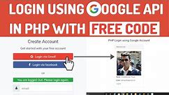Login with Google Account Using PHP Source Code in 2020