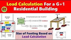Load Calculation for G+1 Residential building | Load for Slab | Beam | Column || Structural Analysis