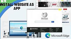 How to Install Website as App on Microsoft Edge