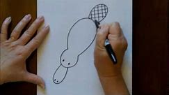 How to Draw a Cartoon Platypus Step by Step Drawing Tutorial