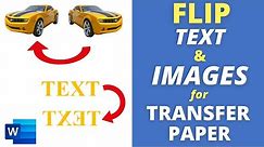[TUTORIAL] How to FLIP (Mirror) TEXT and IMAGE to Print on TRANSFER PAPER in Microsoft Word