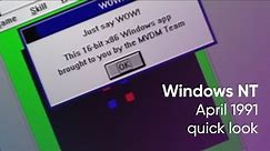 Windows NT April 1991 - quick look