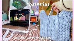 crochet laptop case bag tutorial by Biyabimi - cozy crochet series EP 1