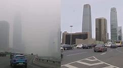 Before and after video shows the impact of the coronavirus lockdown on air quality in various cities around the world