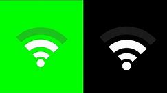 Animated WIFI icon green screen, Alpha Channel || free download