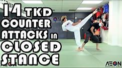 Taekwondo Counter attacks techniques in a Closed Stance - Quick Video