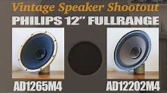 音質比較動画 PHILIPS Vintage 12" Fullrange Speaker Shootout AD1265 M4 VS AD12202 M4 12インチ ビンテージフルレンジスピーカー