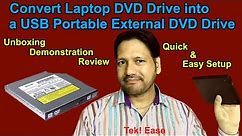 Convert Laptop | Internal DVD drive into USB External | Portable drive | 2017