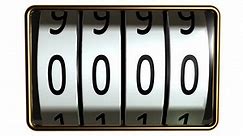 counter with four rolls looping counting from 0000 to 9999