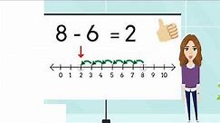 Subtraction using number line | Simple subtraction | Easy math | Kids math